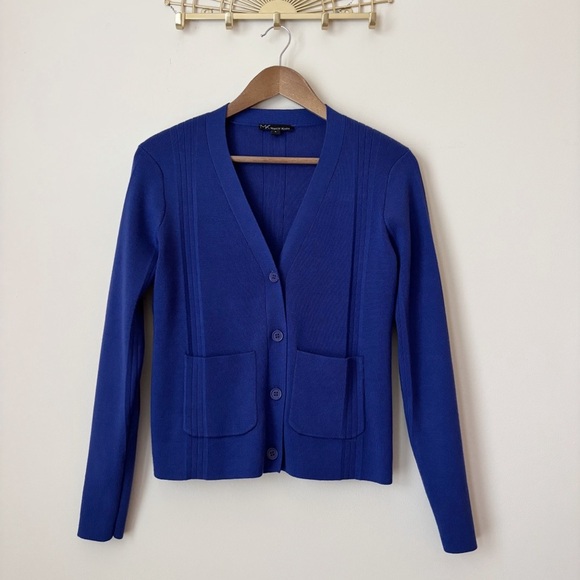 Metric Knits Cardigan Sweater Large Galaxy Blue - Picture 8 of 8